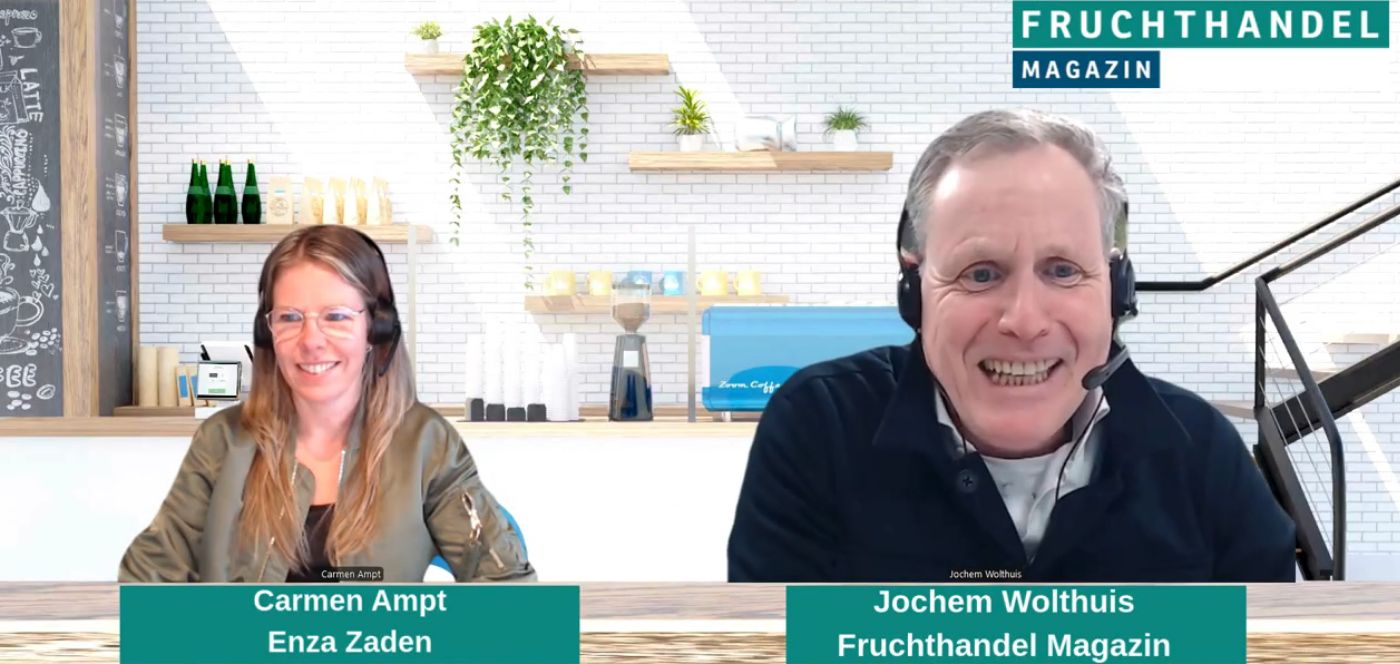 Screenshot von Enza Zaden-Interview