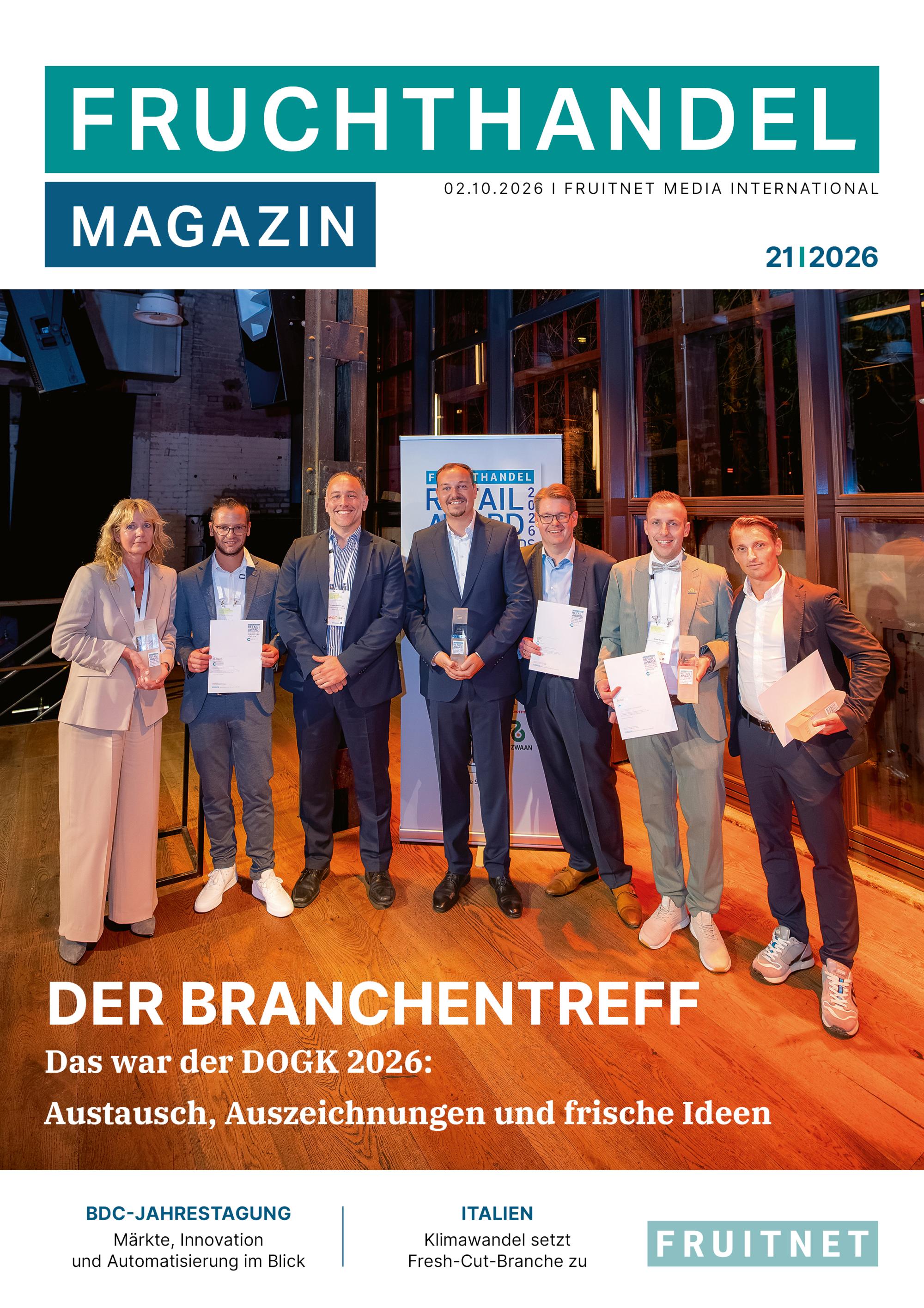 Titelbild der Ausgabe 21/26 des Fruchthandel Magazins