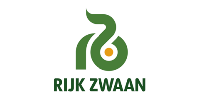 Logo von Rijk Zwaan in grüner Farbe mit stilisiertem Buchstaben ‚RZ‘.