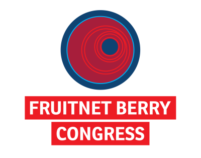 Logo des Fruitnet Berry Congress, stilisierte rote Beere