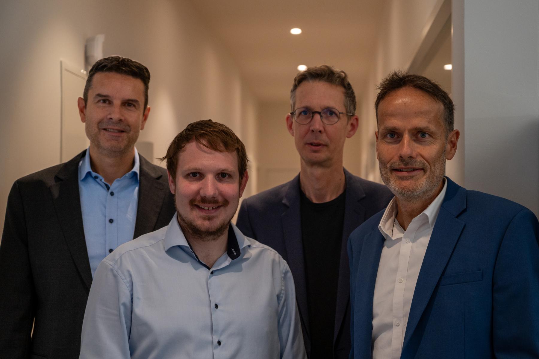 (v.l.) David Käser, Elias Maier, Michael Hermann und Adrian Aebi
