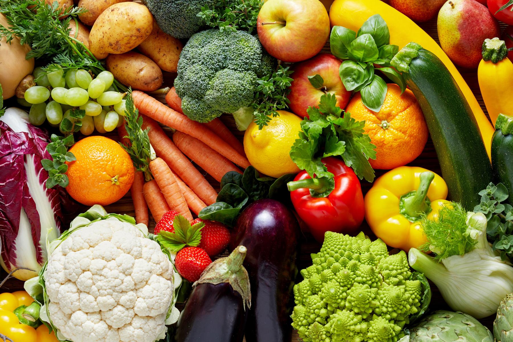 Mischung von Obst und Gemüse