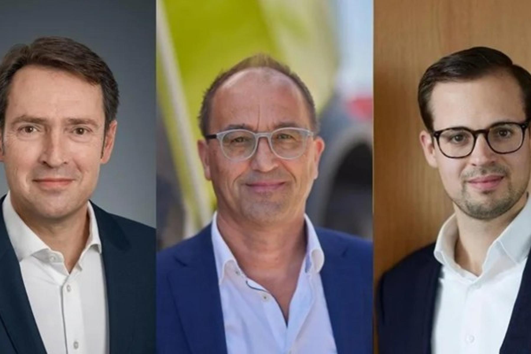 Portraitfotos (von links): Roger Lepper, Wolfgang Rück, Jakob Bötsch