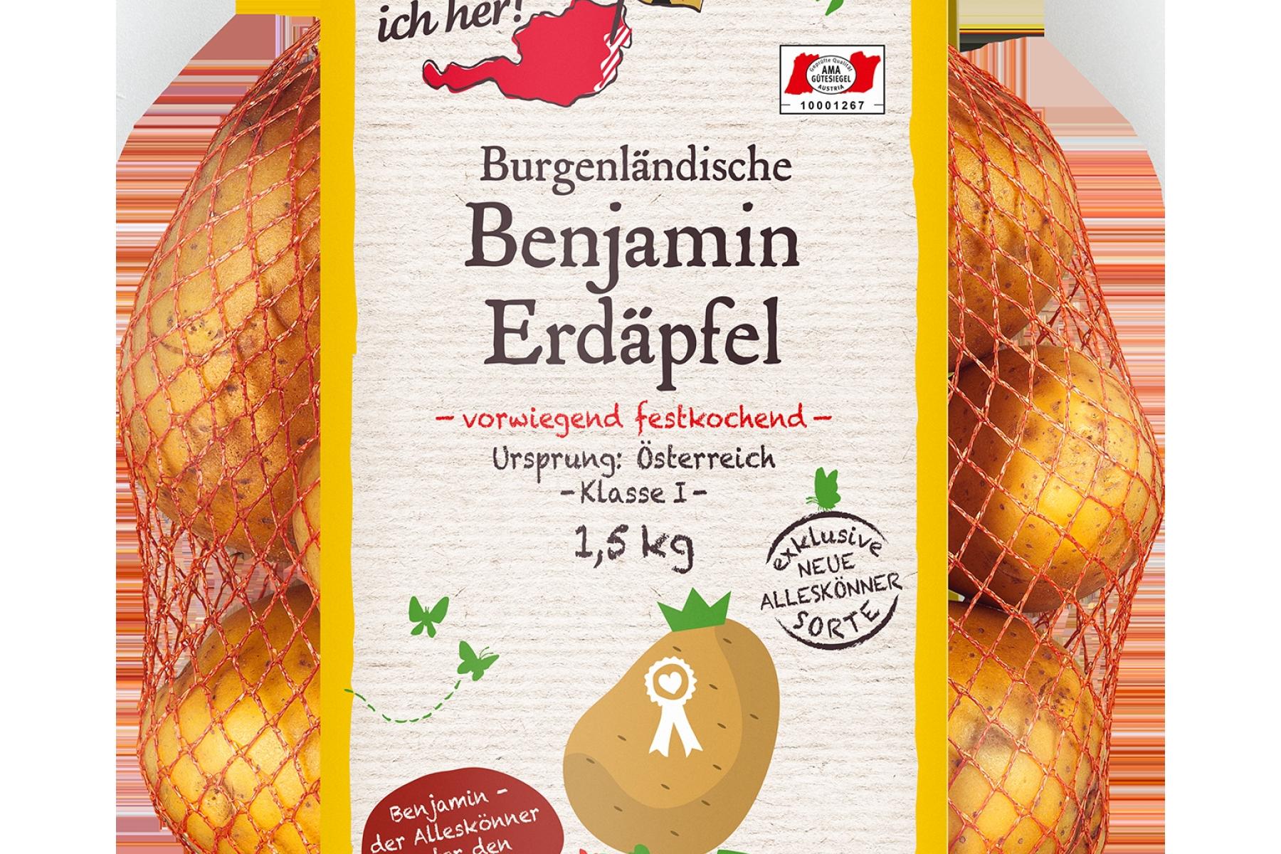 Die neue Kartoffel 'Benjamin' im Sack