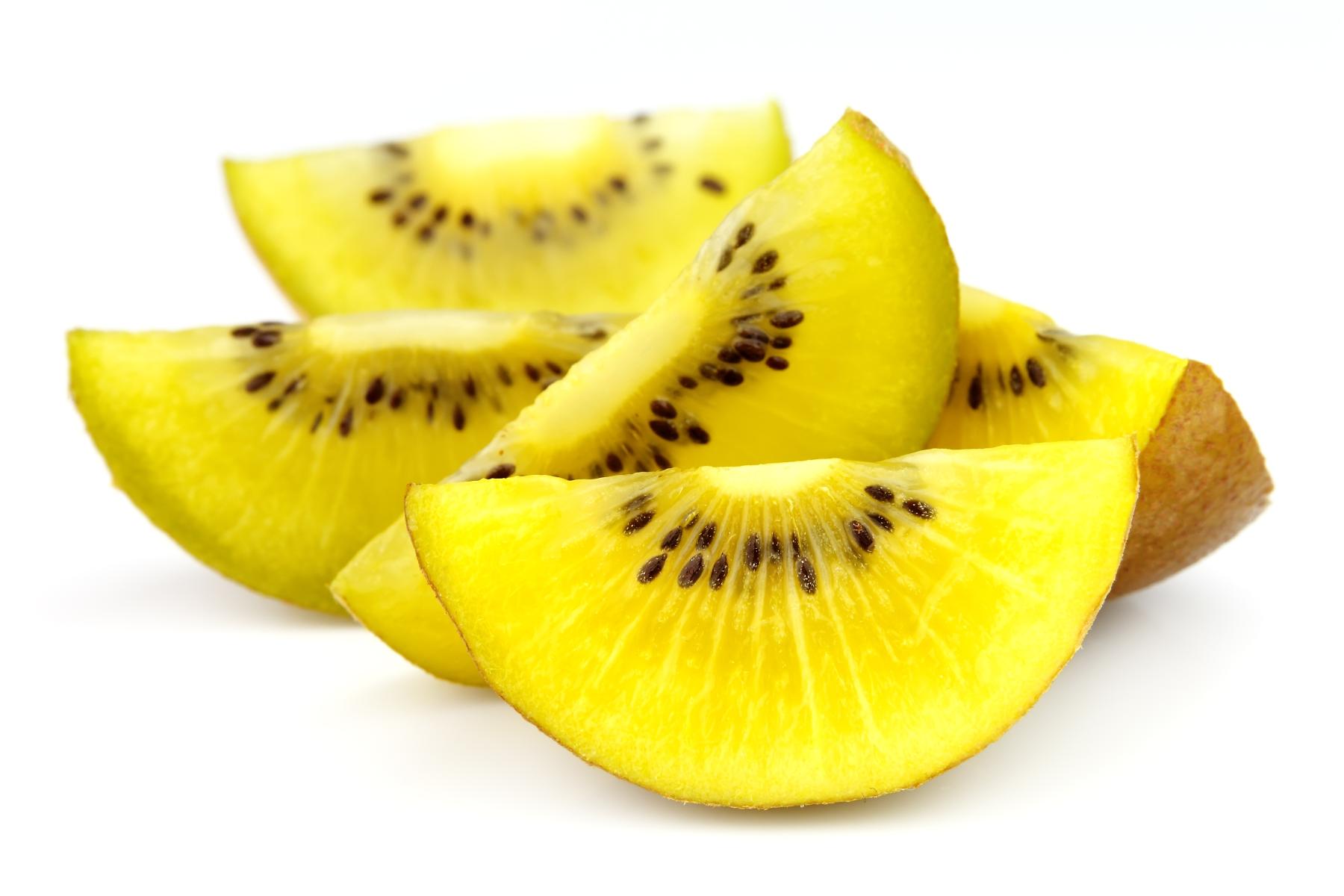 Kiwis in Spalten geschnitten