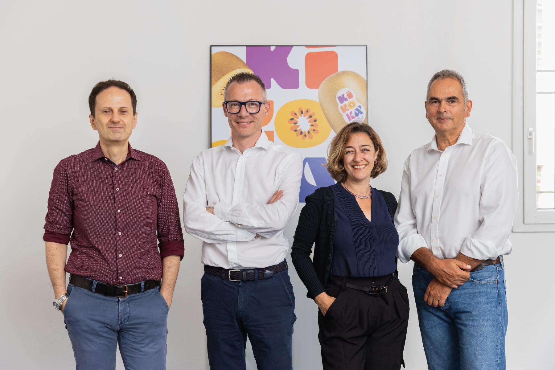 Fabio Zanesco, CEO Europa beim Konsortium Kikokà, mit seinem Team 