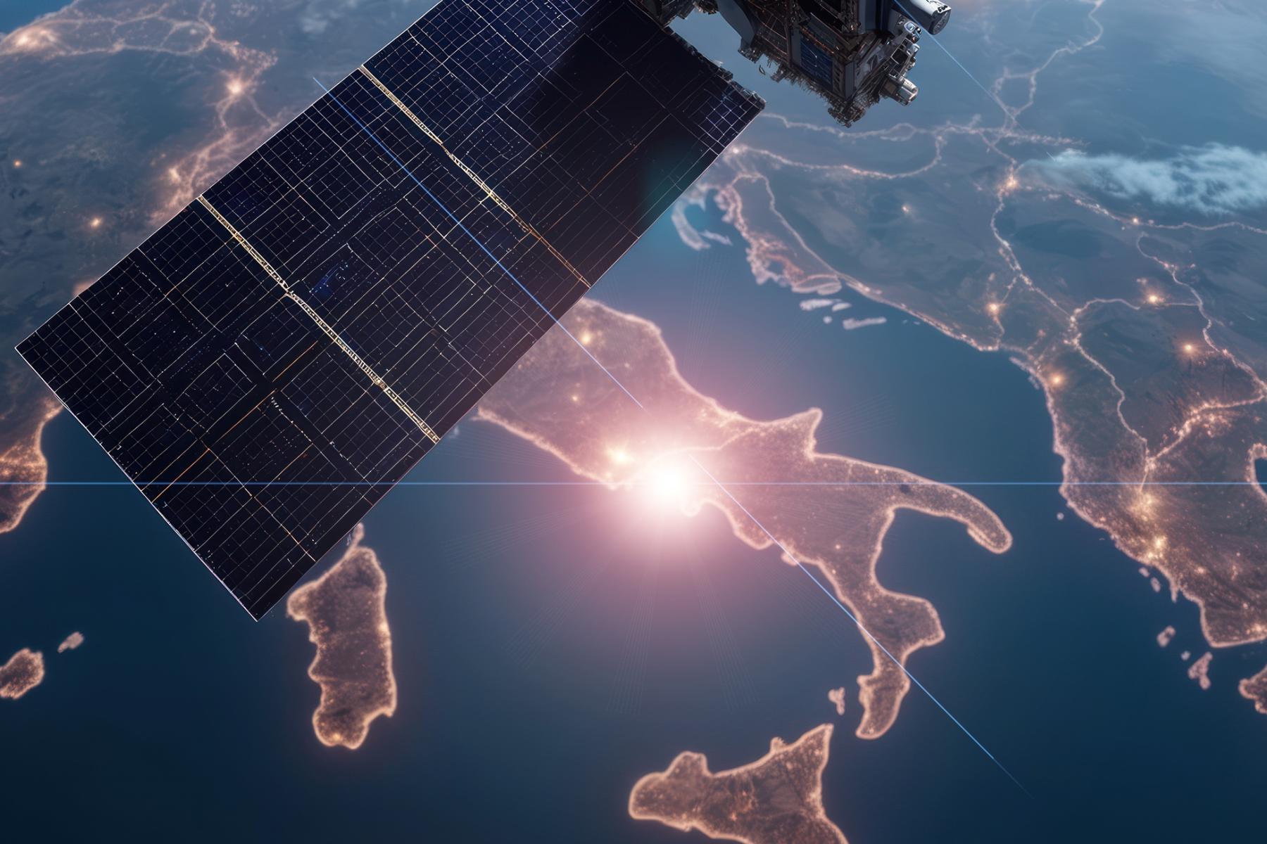 Satellit nimmt Daten über Italien auf
