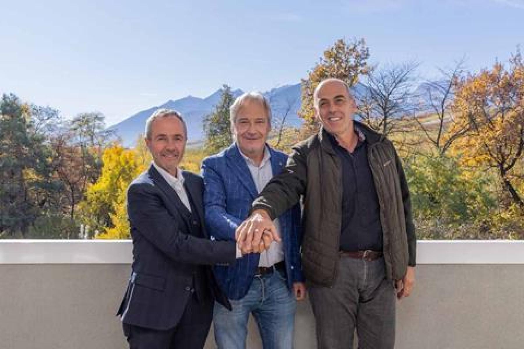 (v.l.) Thomas Oberhofer, Ernesto Seppi und Rodolfo Brochetti