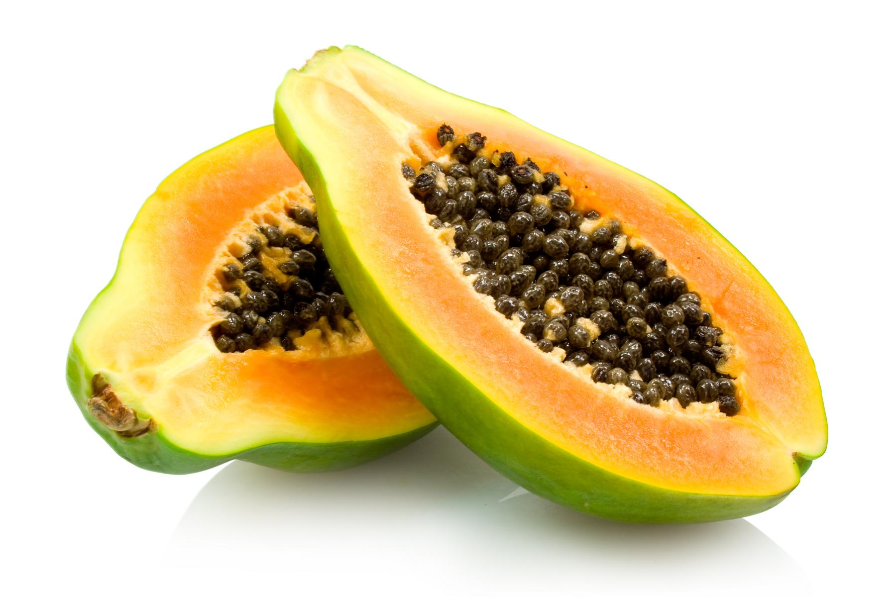 halbierte Papaya