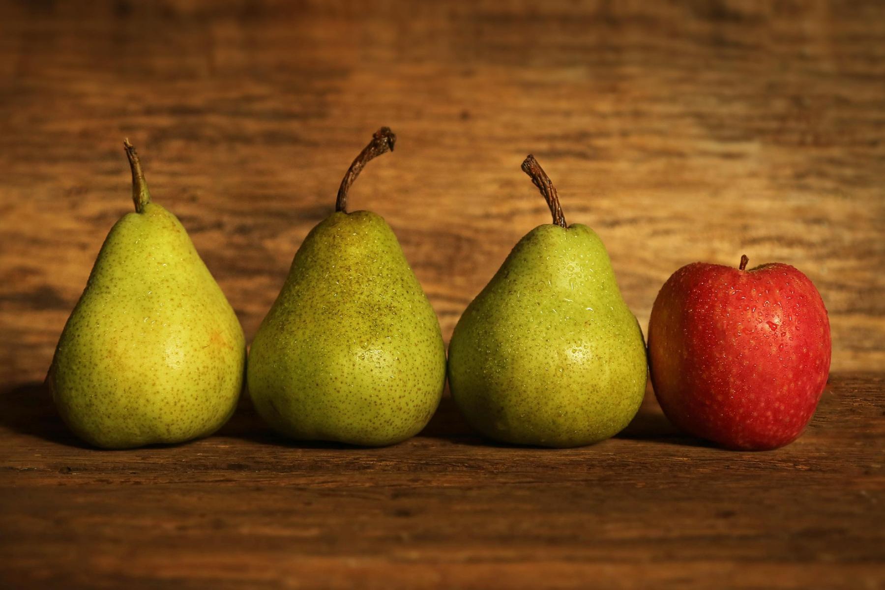 Äpfel und Birnen