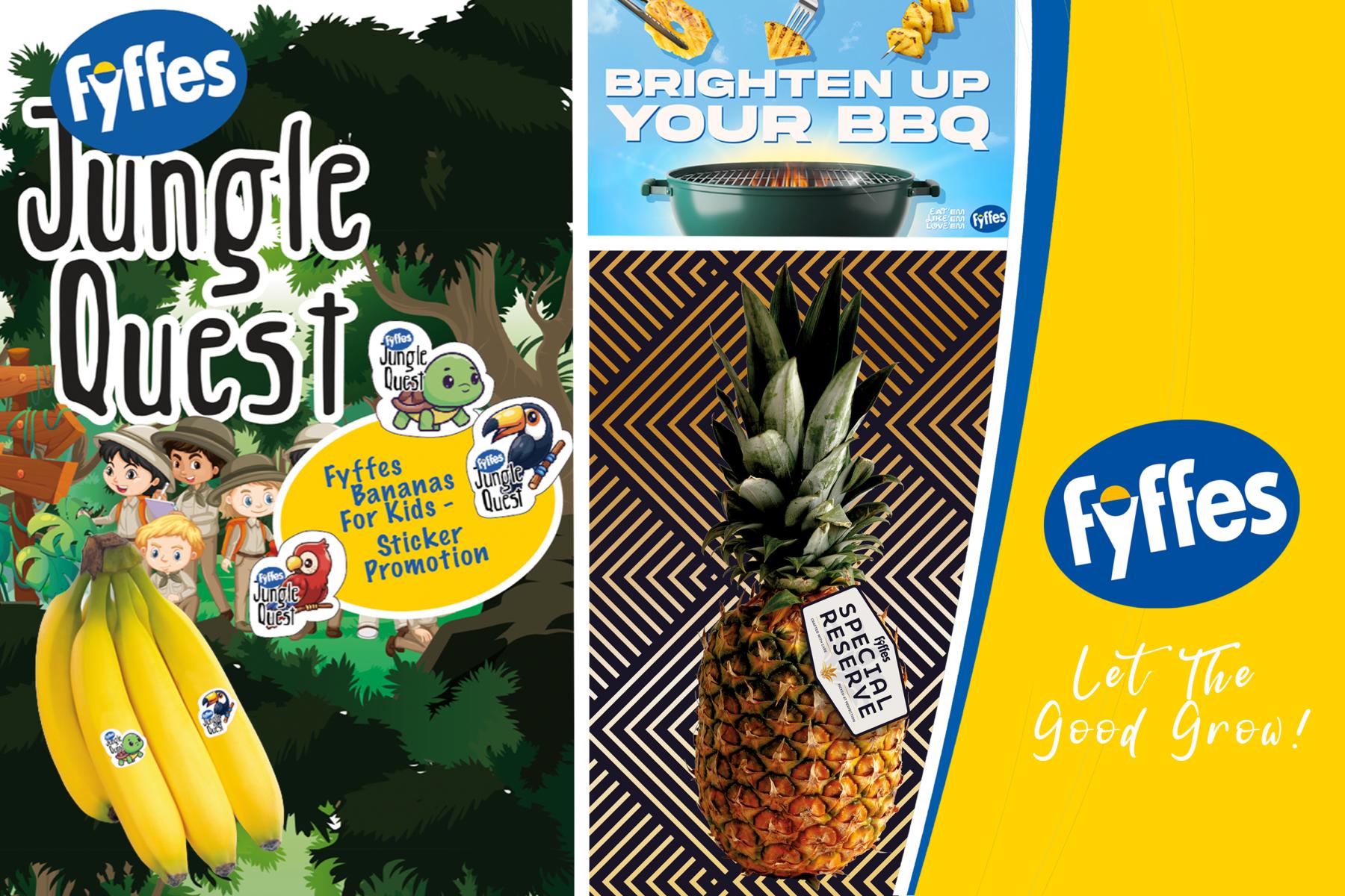 PR-Collage Banane und Ananas