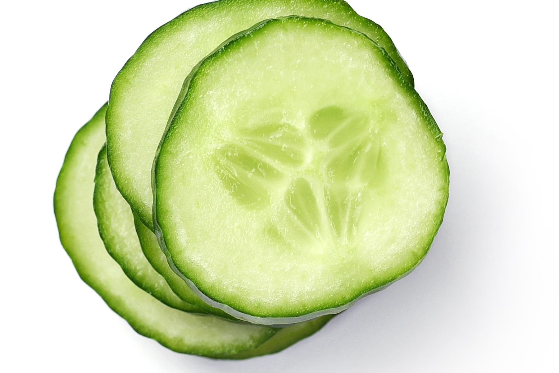 gestapelte Gurkenscheiben