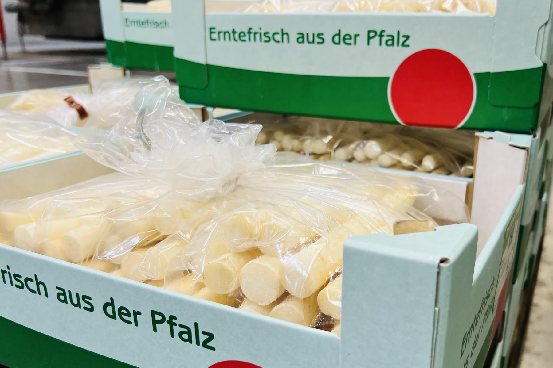 Verpackter Spargel Pfalzmarkt eG