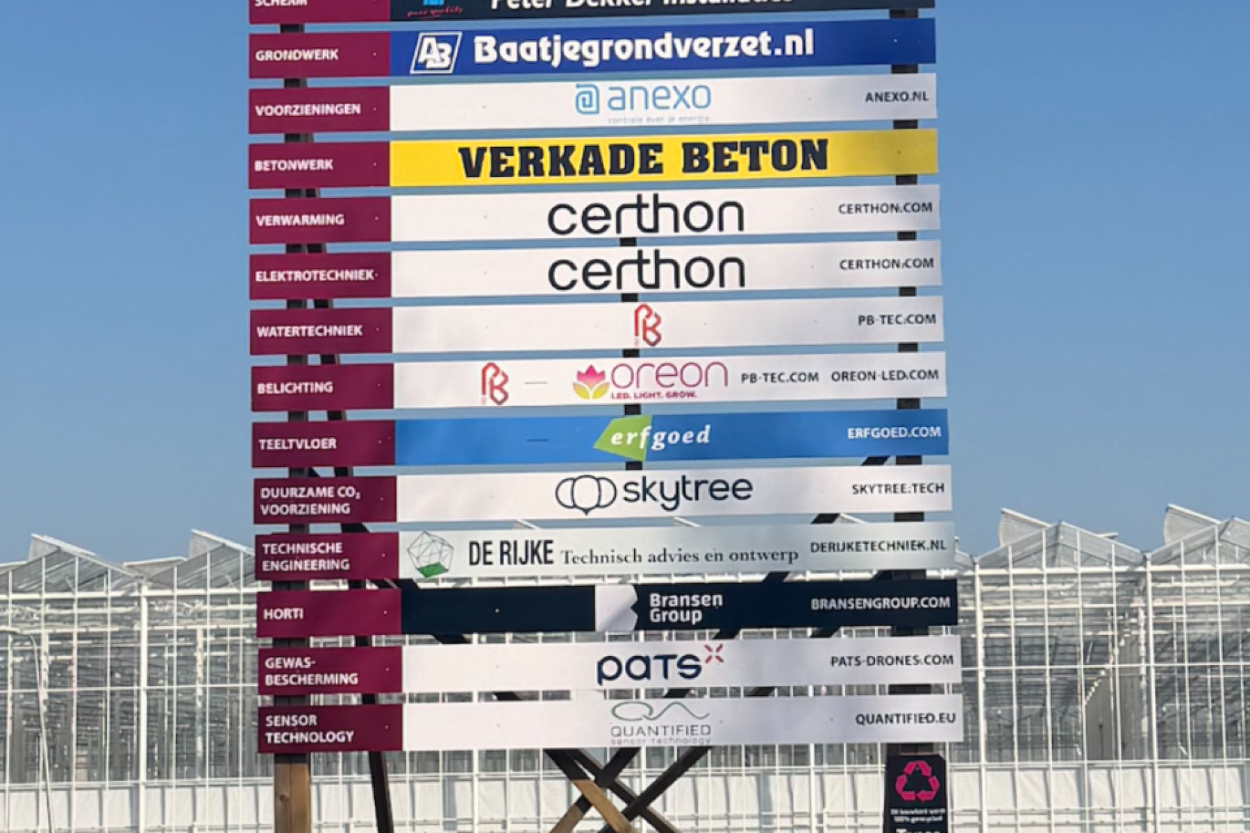 Partner für das neue Gewächshaus