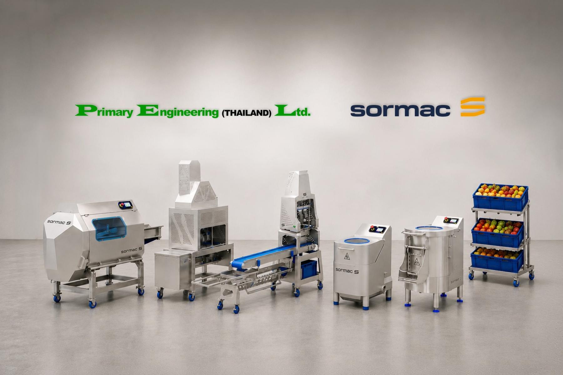 Verschiedene zur Gemüseverarbeitung vorgesehene Maschinen von Sormac