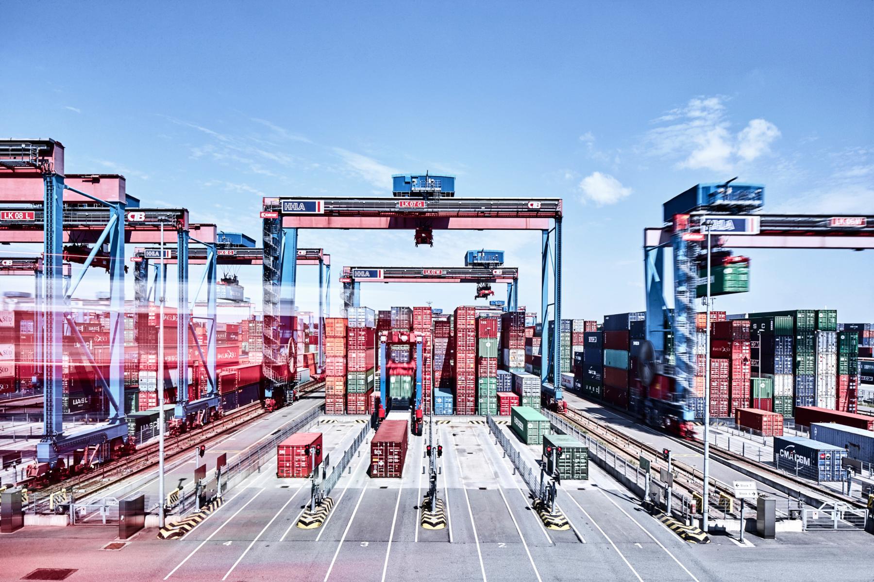 Ansicht vom Containerterminal