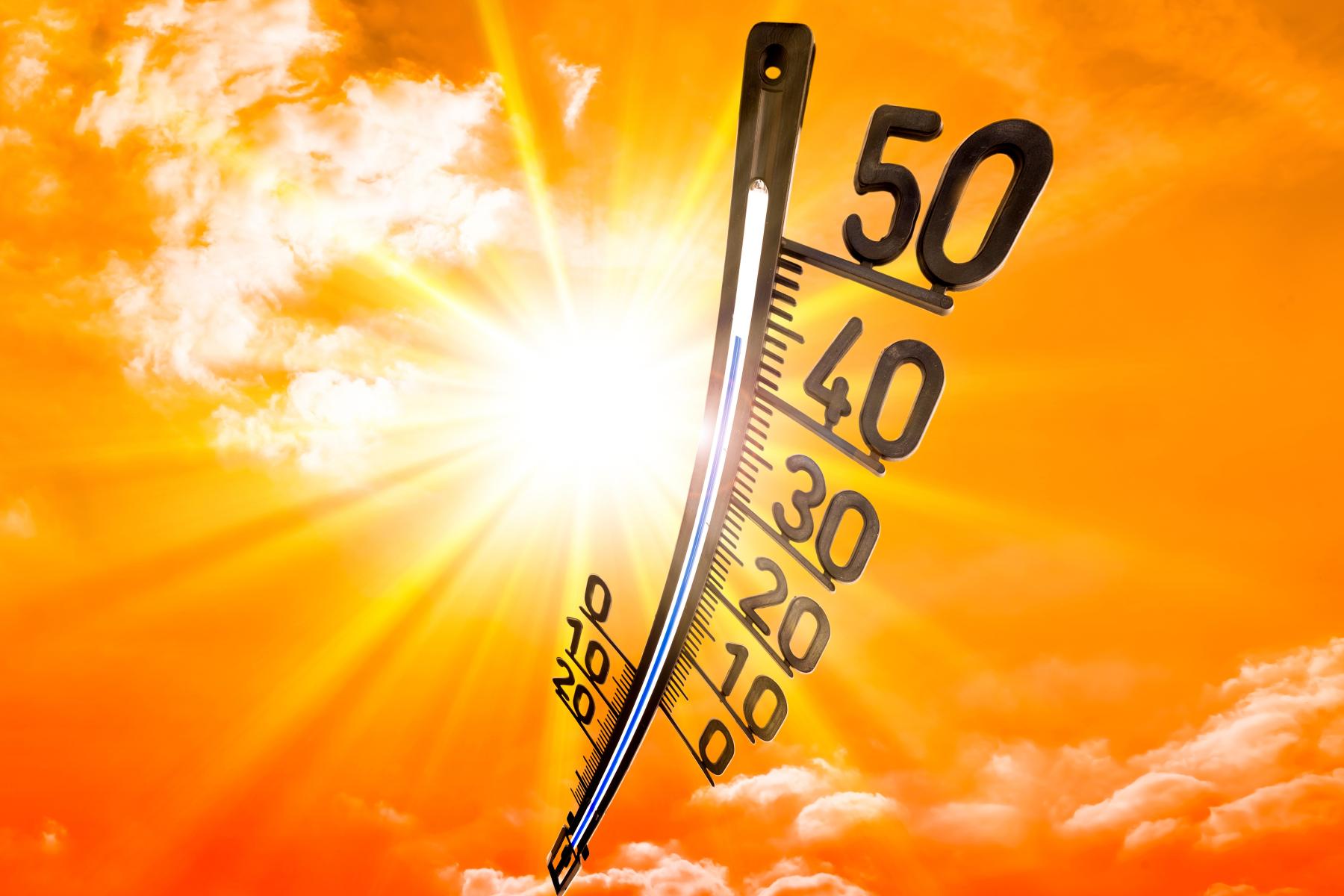 Thermometer vor Sonne
