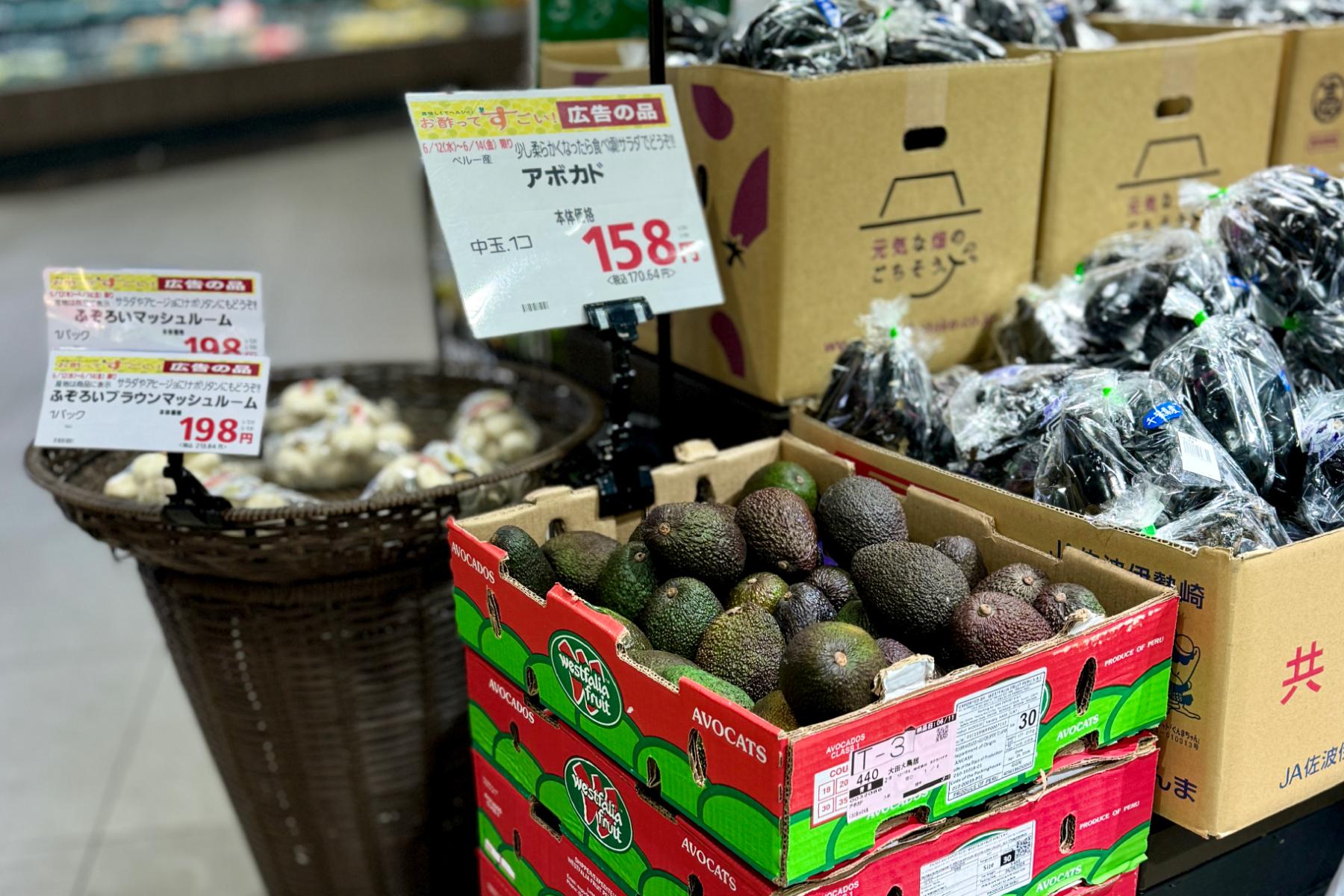 Avocado-Kartons am Point of Sale