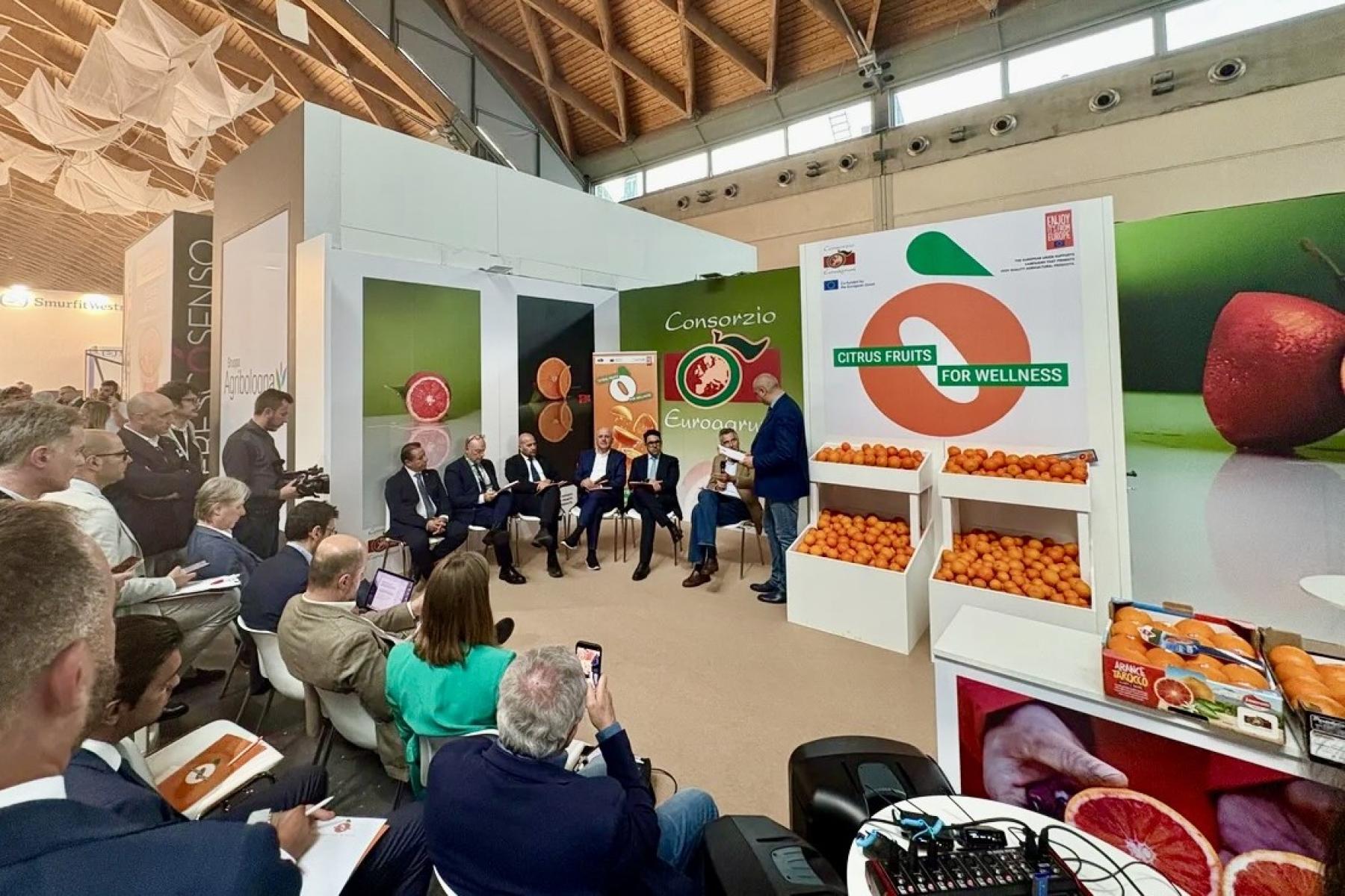 Pressekonferenz des Projekts "Citrus Fruits for Wellness" auf der Macfrut 2026
