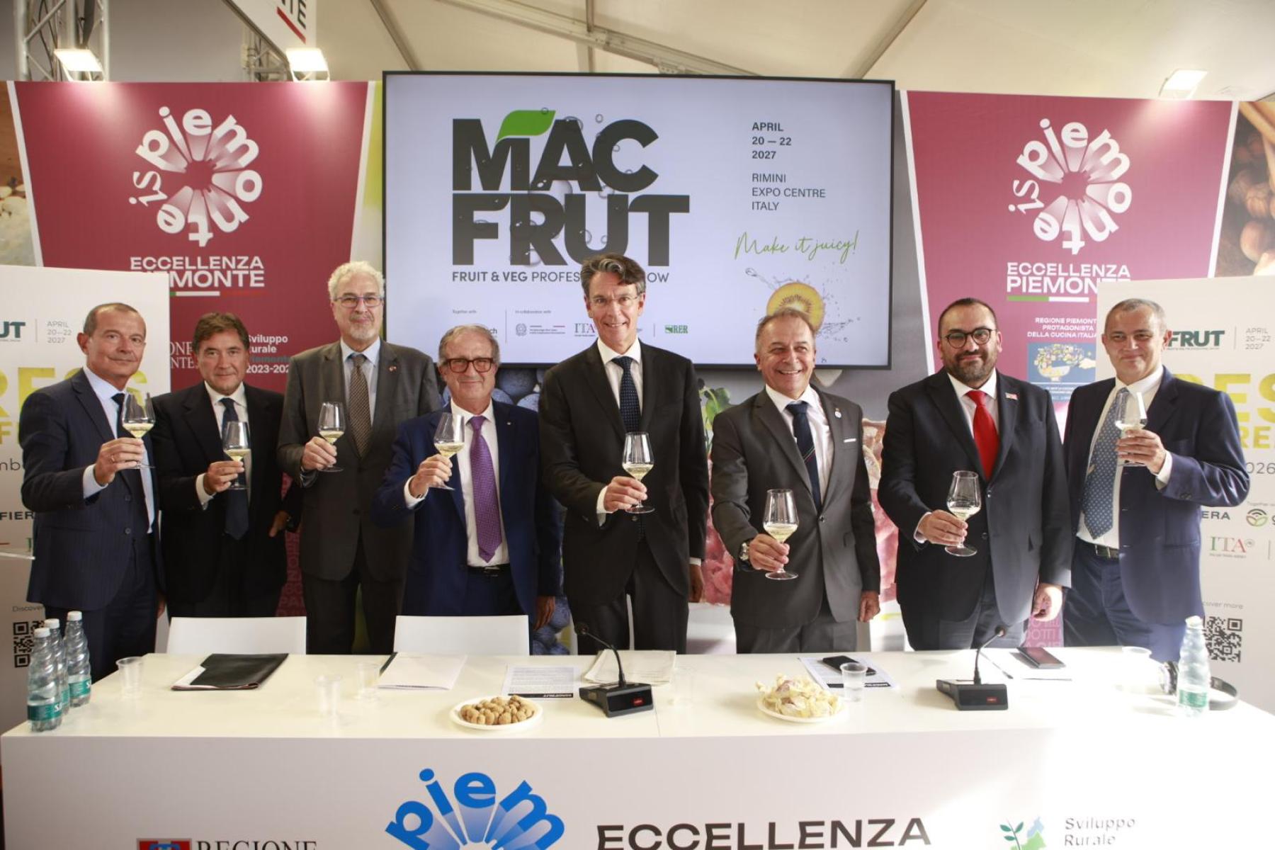 Macfrut-Team bei der Messe-Präsentation in Turin