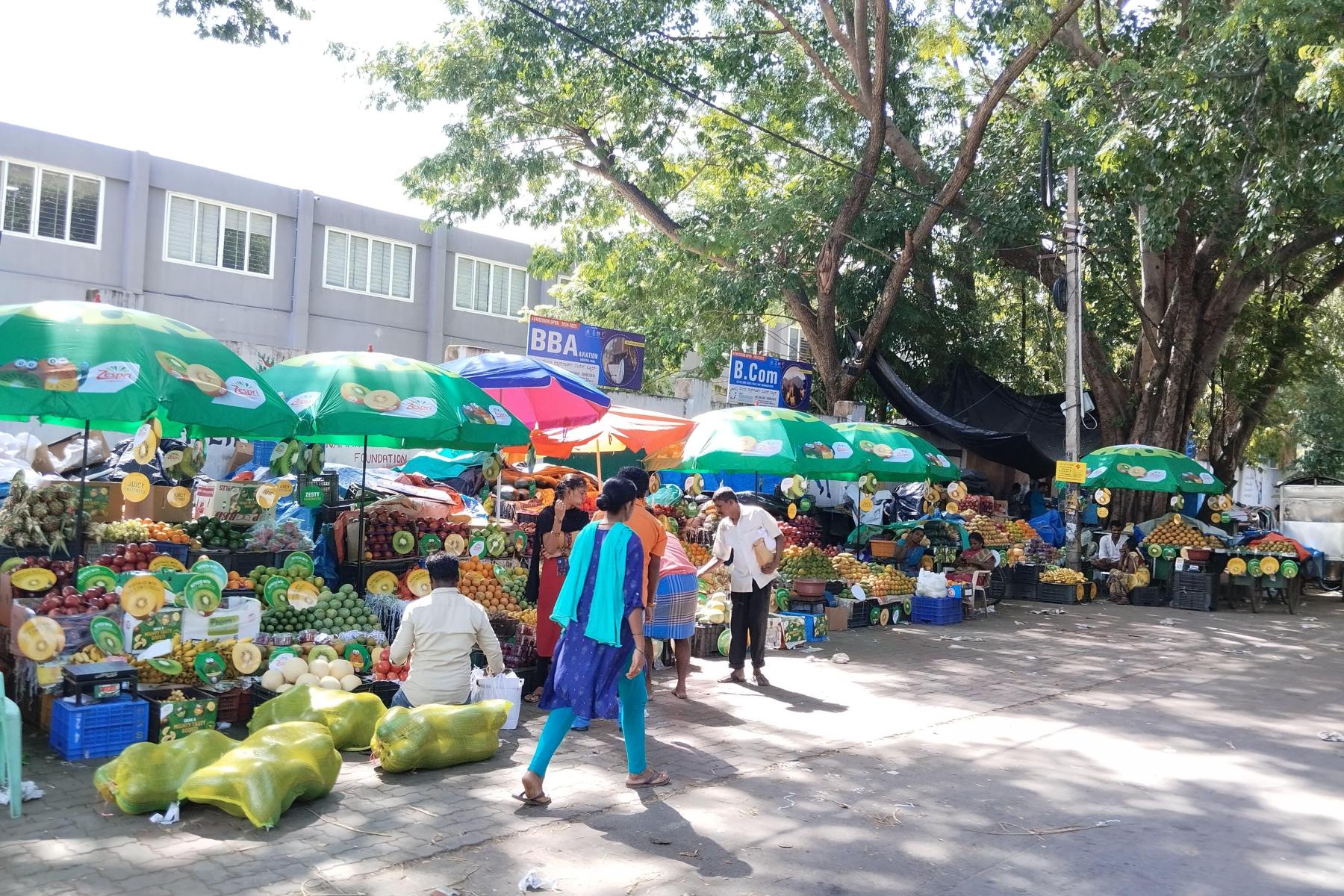 Marktstände in Indien