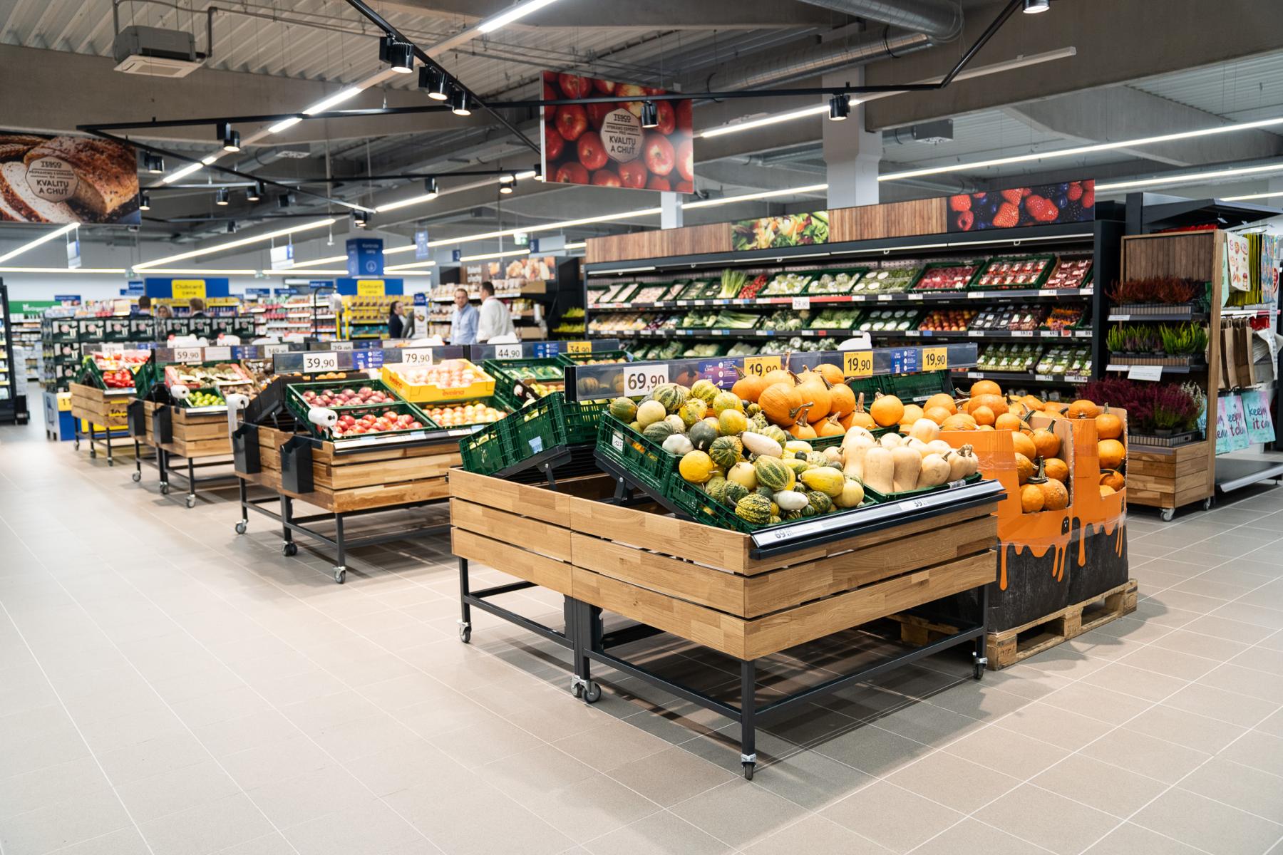 Obst- und Gemüseabteilung