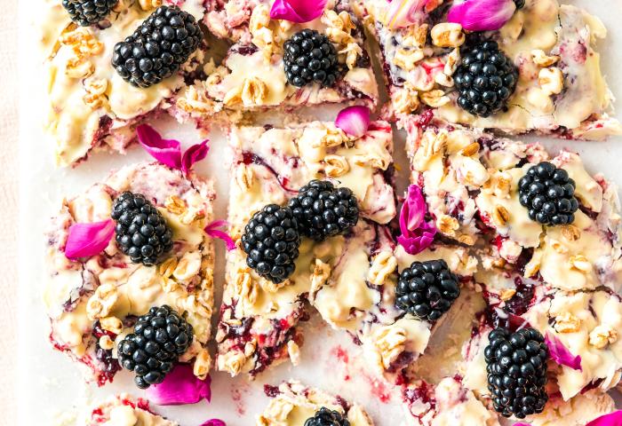 Brombeeren auf Gebäck