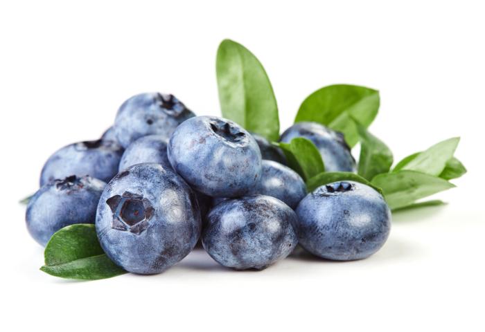 Heidelbeeren mit ein bisschen Grün