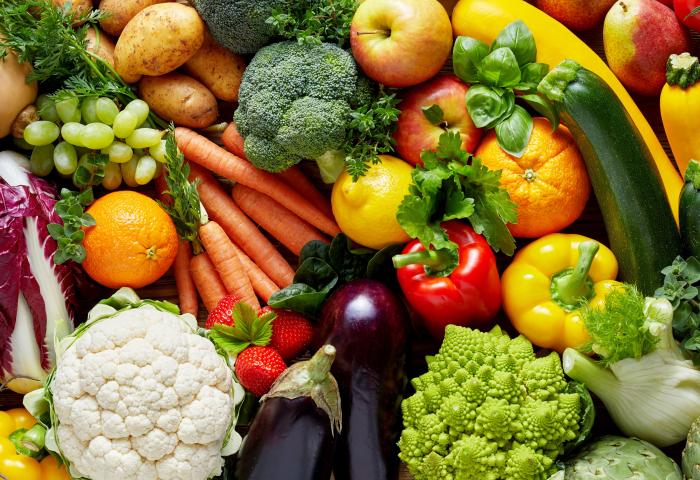 Mischung von Obst und Gemüse