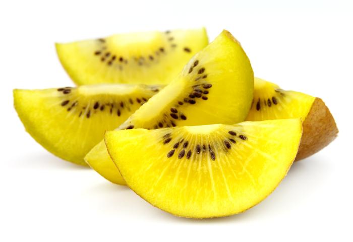 Kiwis in Spalten geschnitten