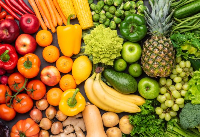verschiedenes Obst und Gemüse