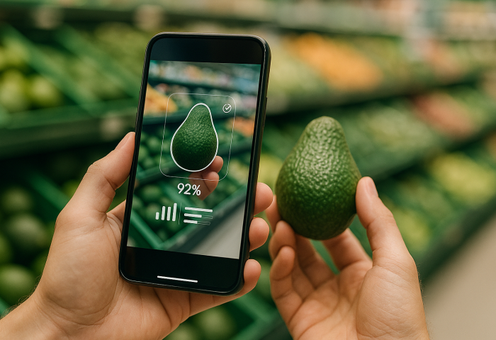 Smartphone-Scan erkennt Avocado-Reife (KI-generiertes Bild)