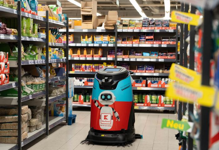 Reinigungsroboter in Kaufland-Filiale