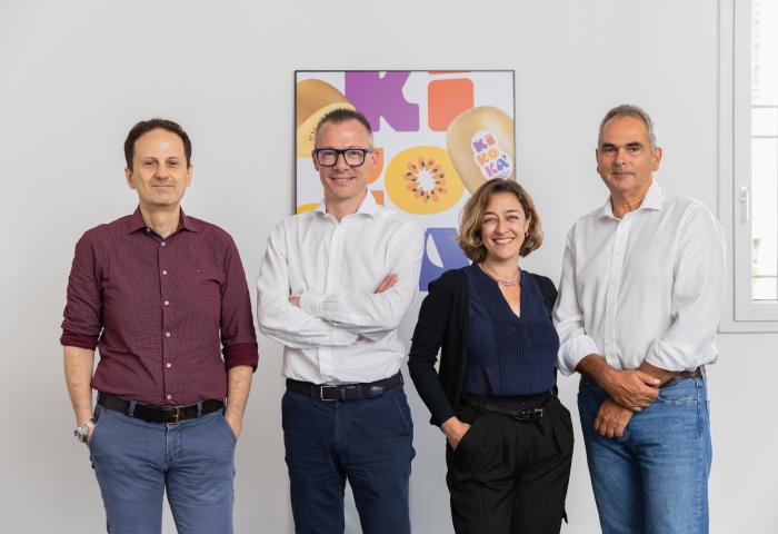Fabio Zanesco, CEO Europa beim Konsortium Kikokà, mit seinem Team 