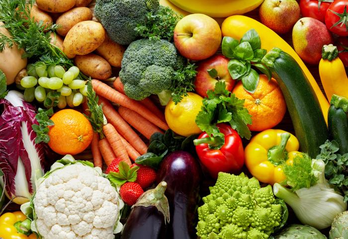 verschiedenes Obst und Gemüse
