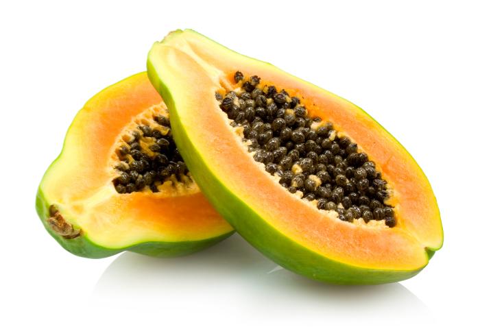 halbierte Papaya