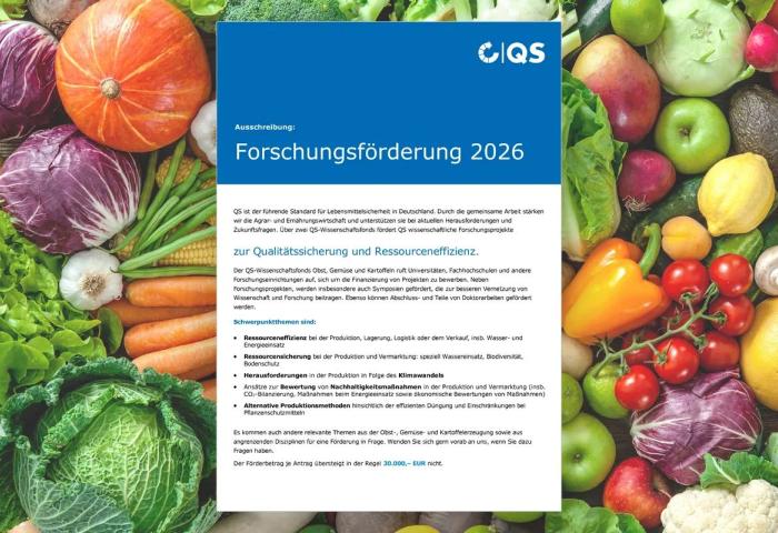 Ausschreibung QS Wissenschafts Fonds