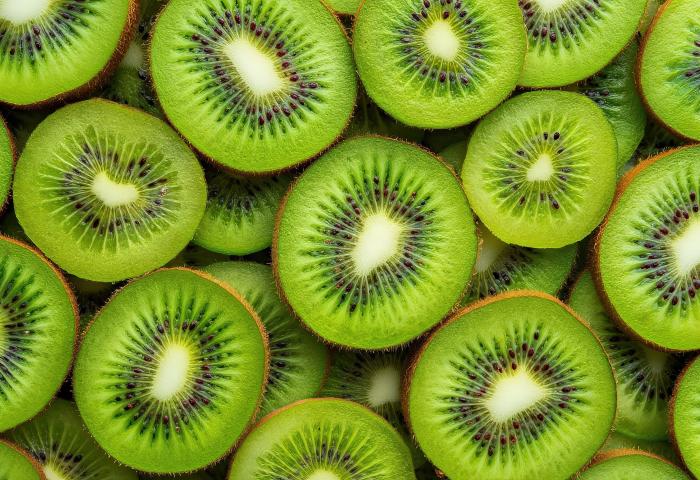 viele grüne Kiwischeiben
