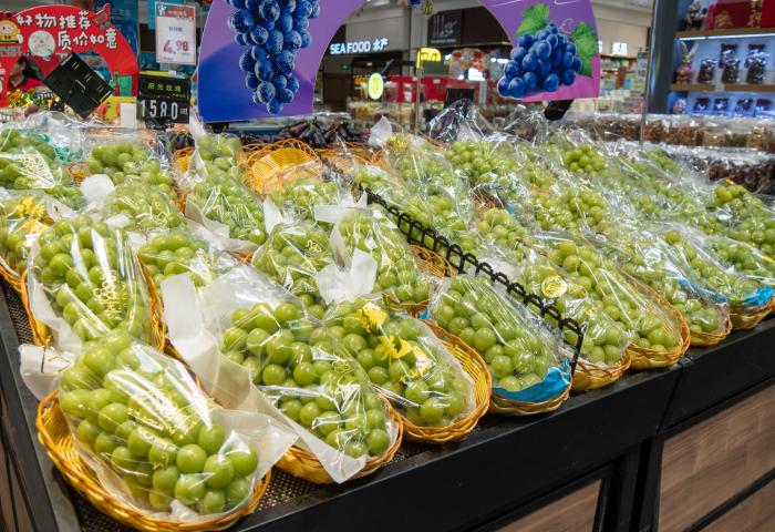 Trauben im chinesischen Supermarkt