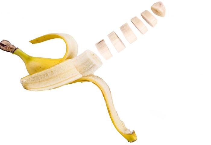 aufgeschnittene Banane