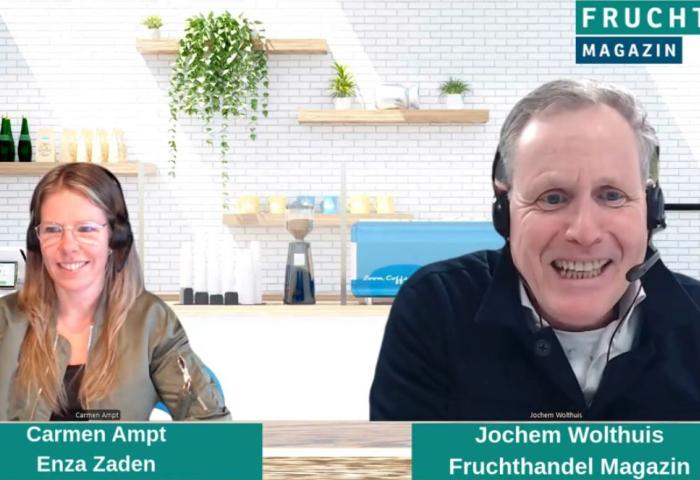 Screenshot von Enza Zaden-Interview