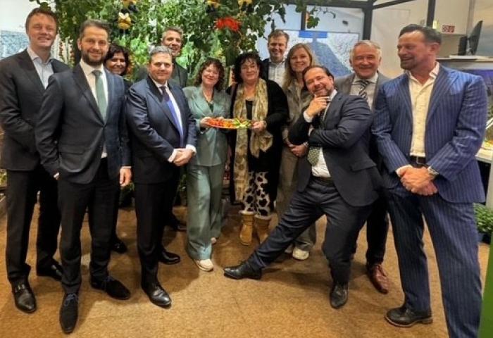 Vertreter aus der Politik am Stand von GroentenFruit Huis auf der Grünen Woche