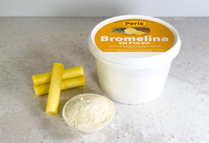 Bromelina-Pulver und Ananas-Stäbe