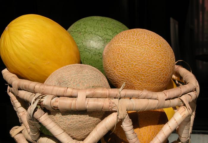 Melonen im Korb
