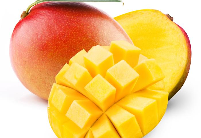 ganze, halbe und stückige Mango