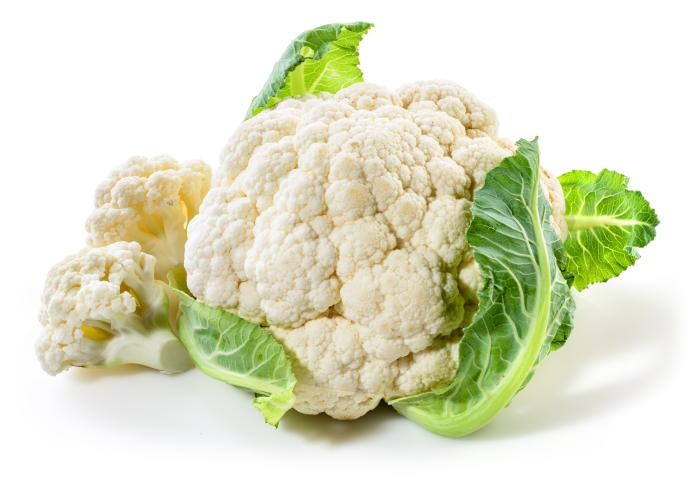 Blumenkohl mit Grün und einzelnen Röschen