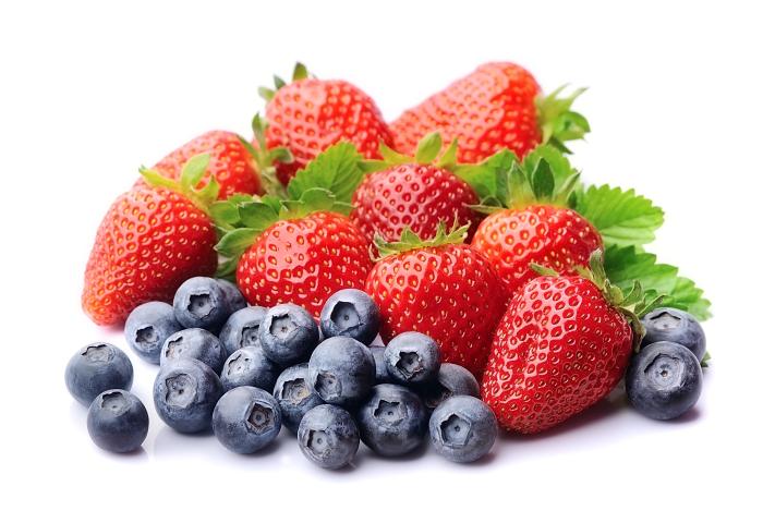 Heidel- und Erdbeeren