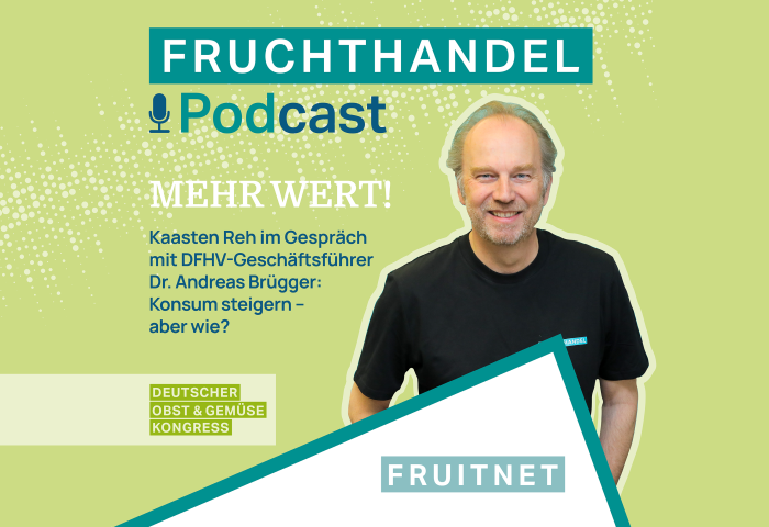 Mann in schwarzem Shirt vor hellgrünem Hintergrund und Informationen
