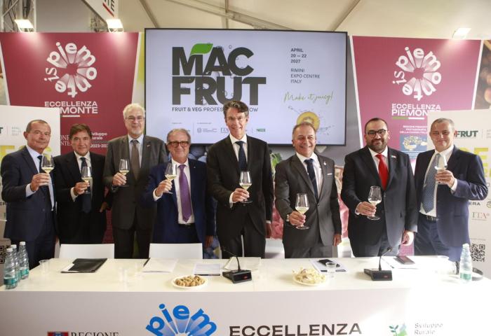 Macfrut-Team bei der Messe-Präsentation in Turin
