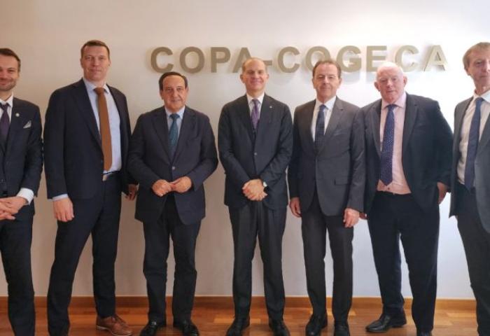 Copa-Präsident Massimiliano Giansanti und Team